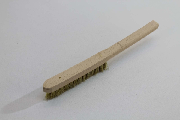 Drahtbürste 2-reihig, 29 cm, Messingdraht gewellt
